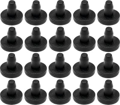 20x Zwarte Kunststof Dopjes Ø16mm voor Meubelpoten en Buisjes