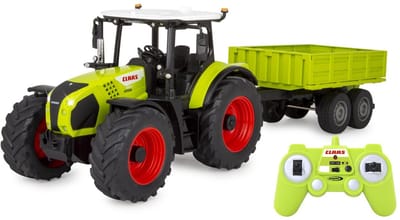 Jamara RC voertuig Landbouwvoertuigen - 405360 RC Claas Arion 660 Tractor met Kieper Aanhangwagen - Groen - 2,4GHz RC Model Kant en Klaar - 1:24