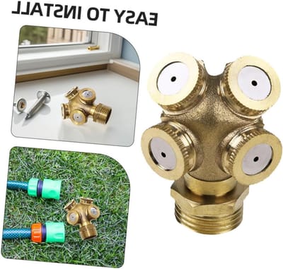 Sproeikop met 4 Gaten voor Misting - Perfect voor Irrigatie en Tuinverkoeling - 4 Stuks