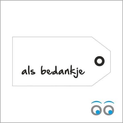 Bloemenkaartje - Cadeaukaartje - Bedankt kaartjes - Als bedankje - Label - 10 x 5 cm - 20 Stuks - Met Boorgaatje