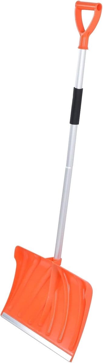 Sneeuwschep Aluminium - Winter Schep - Snel Sneeuw Ruimen - Grote Capaciteit Bak - 134 cm Lengte - Zilver