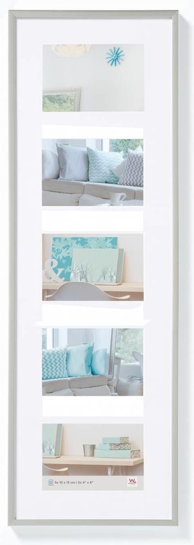 Walther New Lifestyle - Kunststof galerij - Fotoformaat 5 x 10x15 cm - Zilver
