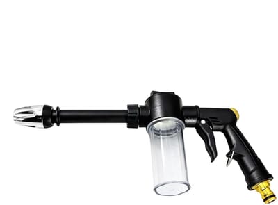 Autowasschuimer - Schuimspuit - Voertuigen reinigen - Verstelbaar mondstuk - 305 x 14 cm - Zwart