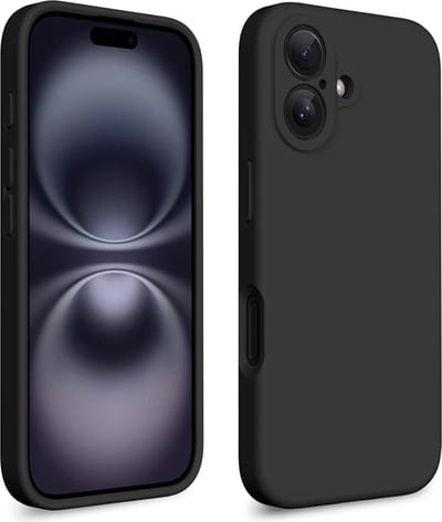 Hoesje geschikt voor iPhone 16 hoesje Siliconen cover Zwart backcover