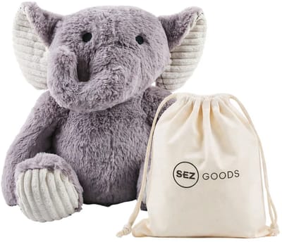 SEZGoods Verzwaringsknuffel Olifant - 1.8KG - Verzwaarde Knuffel - Weighted Stuffed Animal - Sensorisch Speelgoed - Zware Knuffel - Plushie