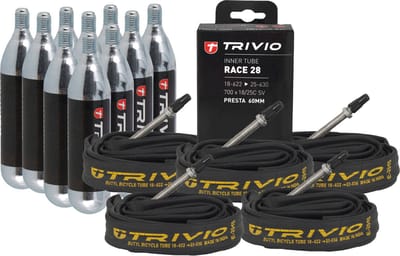 Trivio - 5 Binnenbanden 700x18/25C inclusief 10 CO2 patronen 16 Gr voordeelbundel