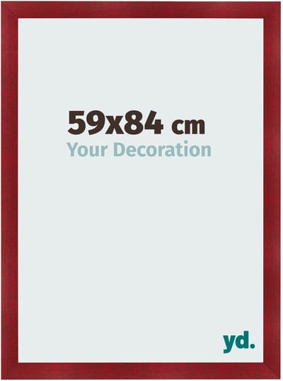 Your Decoration - Fotolijst 59x84 cm - MDF - Wijnrood Geveegd - Pisa