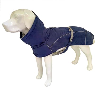Hondenjas Waterdicht - Honden regenjas - Hond Warm Houden - Temperatuurregulerende Voering - 60 cm - Donkerblauw