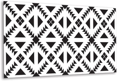 Tulup PVC Wandpaneel - Driehoeken en Vierkanten Vinyl Wandpaneel - 100 cm x 50 cm - Zwart Wandpaneel PVC - 1 stuk - Vinyl Wandpaneel - Mozaïek Muurpaneel - Wandbekleding Vinyl - Plaktegels Keuken en Badkamer