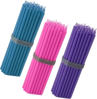 150 Stuks Dunne Stearic Kaarsen in Pastelkleuren voor Feestelijke Decoratie en Kinderfeestjes
