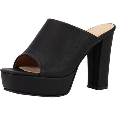 Super Hoge Hak Platform Cool Drag Zomer Nieuw Ronde Neus Open Neus Antislip Temperament Blokhak Sandalen 42 black