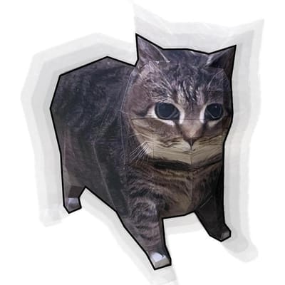 Oiiao Kat Huh Kat Papieren Model Kat Twijfel Kat 3D Vouwpapier Draaiende Kat Huisdecoratie Cadeau Moet Zelf Gevouwen Worden