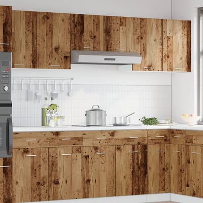vidaXL - Bovenkast - Lyon - 80x31x60 - cm - bewerkt - hout - oud - houtkleurig
