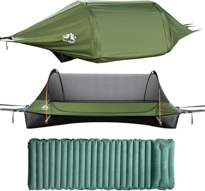 Hangmat Tent - Kampeerhangmat - Outdoor Avontuur - Vlakke Rugligging - 22 x 07 Meter - Groen