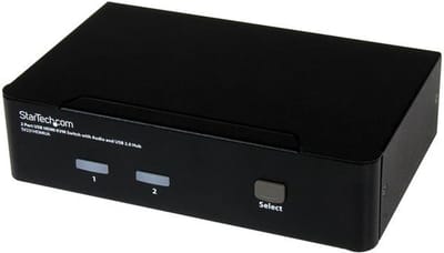 StarTech.com 2 Port USB HDMI KVM-schakelaar with Audio and USB 2.0 Hub