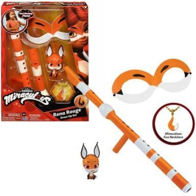 Bandai - Miraculous - Transformatie Set - Rood Rena - Superheld Kostuum & Accessoires - Officieel Gelicenseerd - Rode Rena Fox Accessoires - P50602