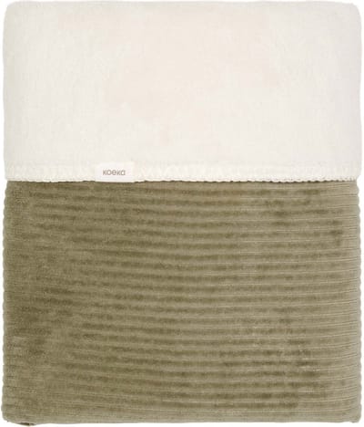 Koeka wiegdekentje teddy Vik moss 75x100