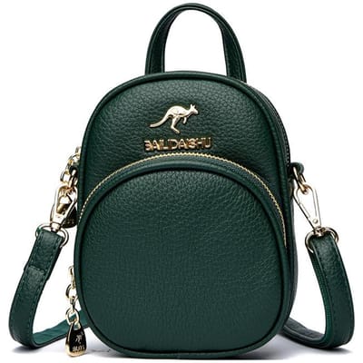 Nieuwe Stijl van Echt Lederen Mobiele Telefoontas voor Dames Handgedragen Crossbody Tas Hoofdlaag Rundleer Schoudertas gray
