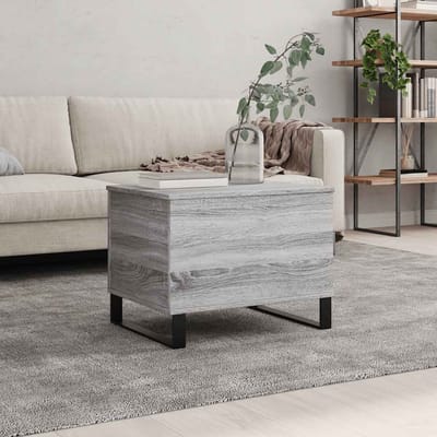 vidaXL - Salontafel - 60x44,5x45 - cm - bewerkt - hout - grijs - sonoma - eikenkleurig