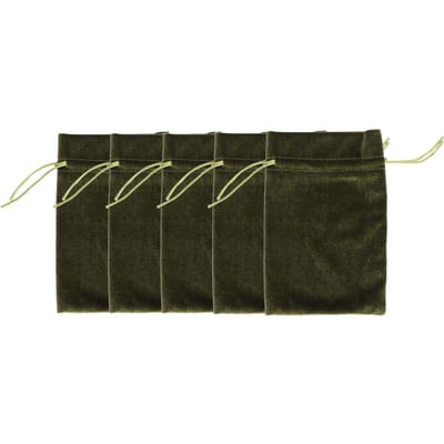 5 STKS Fluweel Cadeauzakje Multifunctioneel Zacht Trekkoord Dobbelsteen Opbergzakje voor Sieraden Armband Groen groen