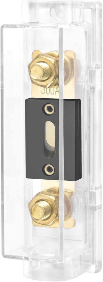 Allecto Fuse Holder - 350 Amp - Geschikt voor 0/2/4 Gauge - Inline Fusehouder - Hoogwaardige audio- en video-installaties - Inclusief fuse