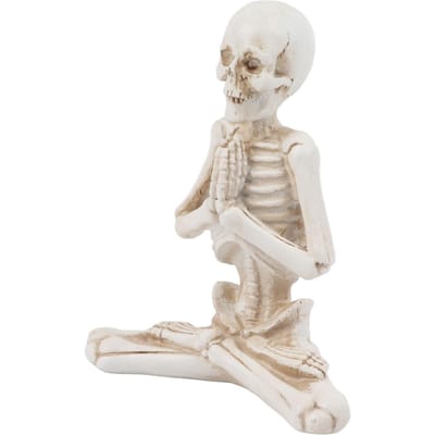 Figurines Squelettes Exquisément Sculptées Grand Teint Réalistes Décorations Squelettes d'Halloween Effrayantes white