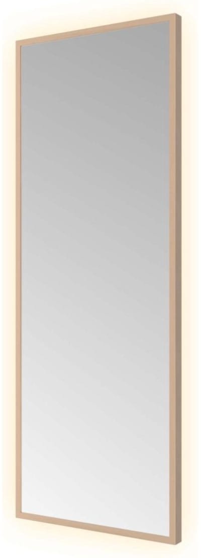 Hotbath &More SQU380 Square spiegel 30x80cm met verlichting, kleurwissel, dimbaar en afstandsbediening geborsteld koper PVD
