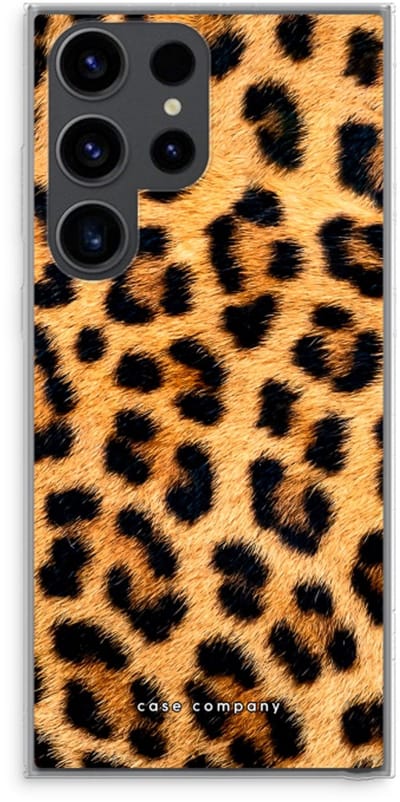 Case Company® - Hoesje geschikt voor Samsung Galaxy S23 Ultra hoesje - Luipaard - Soft Cover Telefoonhoesje - Bescherming aan alle Kanten en Schermrand