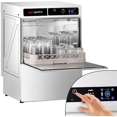 GGM Gastro Gläserspülmaschine - Touch - 3,30 kW - mit Reiniger-, Klarspüler- & Laugenpumpe