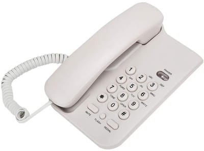 Dailygoods- Draadtelefoon grote knop - Vaste Telefoon - Handsfree Telefoon - Geschikt voor Thuisgebruik - Wandmontage - Materiaal ABS - Afmetingen 19x12,5x7,5cm