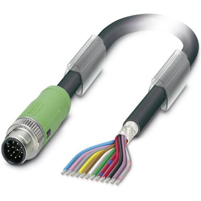 Phoenix Contact 1430064 Sensor/actuator connector, geassembleerd M12 Aantal polen (sensoren): 12 Stekker, recht 5.00 m 1 stuk(s)