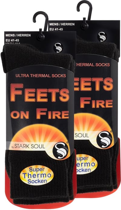 Stark Soul - thermosokken - 2 paar super thermosokken - Zwart - Maat 41/45