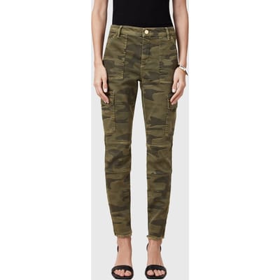 AllSaints Duran Skinny Cargo Camo Green Taglia: W28 | Pantaloni cargo Outlet | Donna | Verde