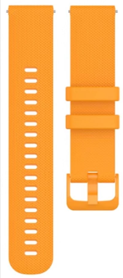 Scoby - Horlogebandje - Smartwatch Band - Geschikt voor Garmin Venu, Vivomove, Vivoactive en Forerunner - Siliconen Bandje - Flexibel - Comfortabel - Sportief - 42 MM - Oranje