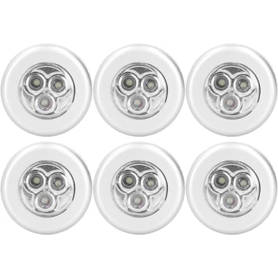 6 PCS Lumière de Porte d'Armoire à Commande Tactile LED Charnière Hydraulique Lumières d'Armoire pour Meubles Intérieur Extérieur