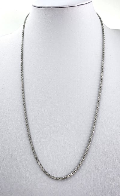 Lili 41 - Halsketting - Stalen - gevlochten - Gedraaide - zilverkleur - L 60 cm - Br 2mm - De perfecte ketting om te layeren met andere (hanger)kettingen, als basis voor jouw look!