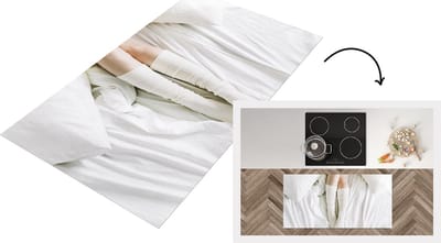 Keukenloper - Loper keuken - Winter - Sokken - Wit - 120x60 cm - Keukenloper vinyl