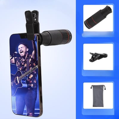 Telefocale Mobiele Telefoonlens 32x High-definition Mobiele Telefoon Camera Telescoop Afstandsopname Extern Concert 2023 Nieuw black