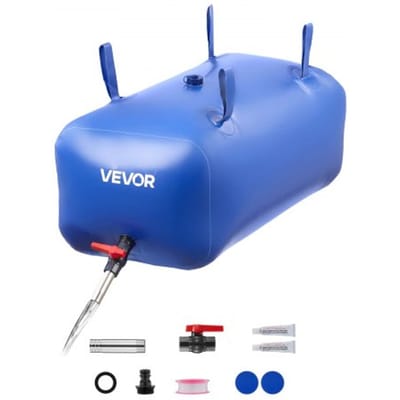 VEVOR Wateropslagzak, 113 L PVC zachtwaterzak, wateropslagcontainer, lekvrije en slijtvaste RV-watertank voor irrigatie van buiten, camper, vrachtwagen