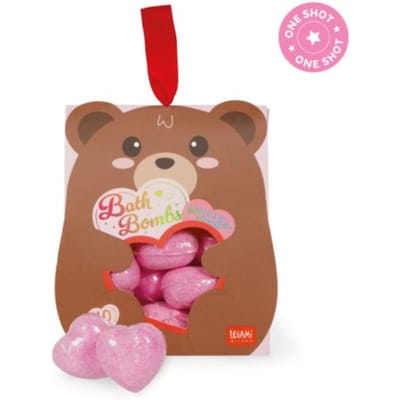 Legami bad bruisballen teddybeer, vanille & bes, 10 stuks