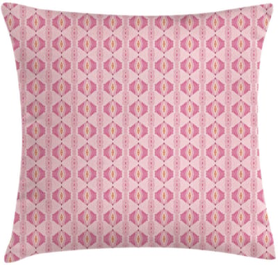 ABAKUHAUS Kussenhoes Rosa Geometrisch – Dubbelzijdig bedrukt – 50x50