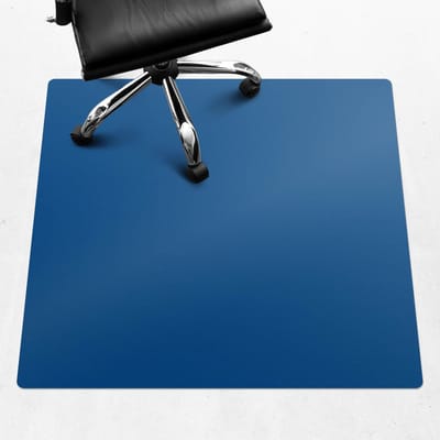 Wallfluent - Vloerbeschermer Spijkerbroekblauw - 100x100 cm - Blauw Bureaustoelmat - Vierkant - Vloerbeschermer Groot-Stoel Mat-Kantoordecoraties - Koele en donkere kleuren
