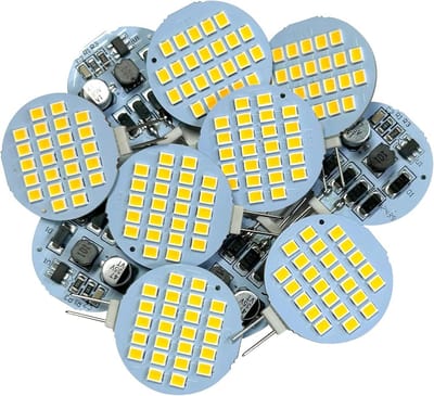 10x G4 LED Lampen 2W Warm Wit 2835 SMD 12V-24V voor Caravan, Camper en Kastverlichting