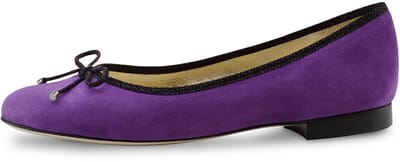Werner Kern Andy Ballerina Schoenen voor Dames - Violet en Zwart - Suède - Lederen zool - Instappers - Ballerina's met Hakje - Werner Kern Ballerinas - Paars - 41.5