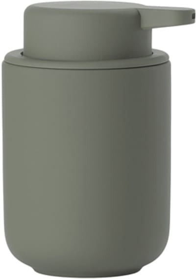 Zone Denmark Ume Zeepdispenser - Zeeppompje Vrijstaand - Zeeppomp voor Badkamer, Keuken & Toilet - Toilet & Badkamer Accessoires - 250 ml - 12,8 x 8,3 cm - Olive Green (groen)