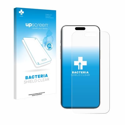 upscreen - Screenprotector voor Apple iPhone 16 - Folie Beschermfolie transparant antibacterieel