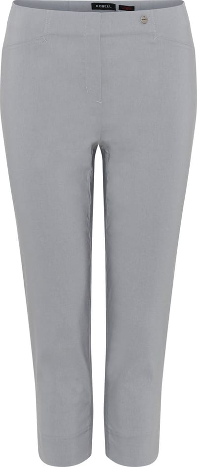 Robell Lena09 Dames Comfort Stretch 7/8 Pantalon - Licht Grijs - Maat38