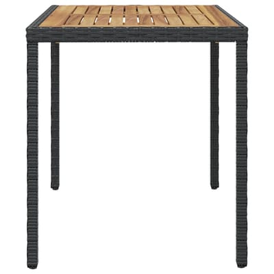 vidaXL - Tuintafel - 123x60x74 - cm - massief - acaciahout - zwart - en - bruin