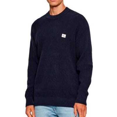 Gebreide pullover met labelpatch