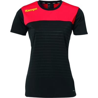 Kempa Emotion 2.0 Shirt Dames - sportshirts - zwart/rood - Vrouwen